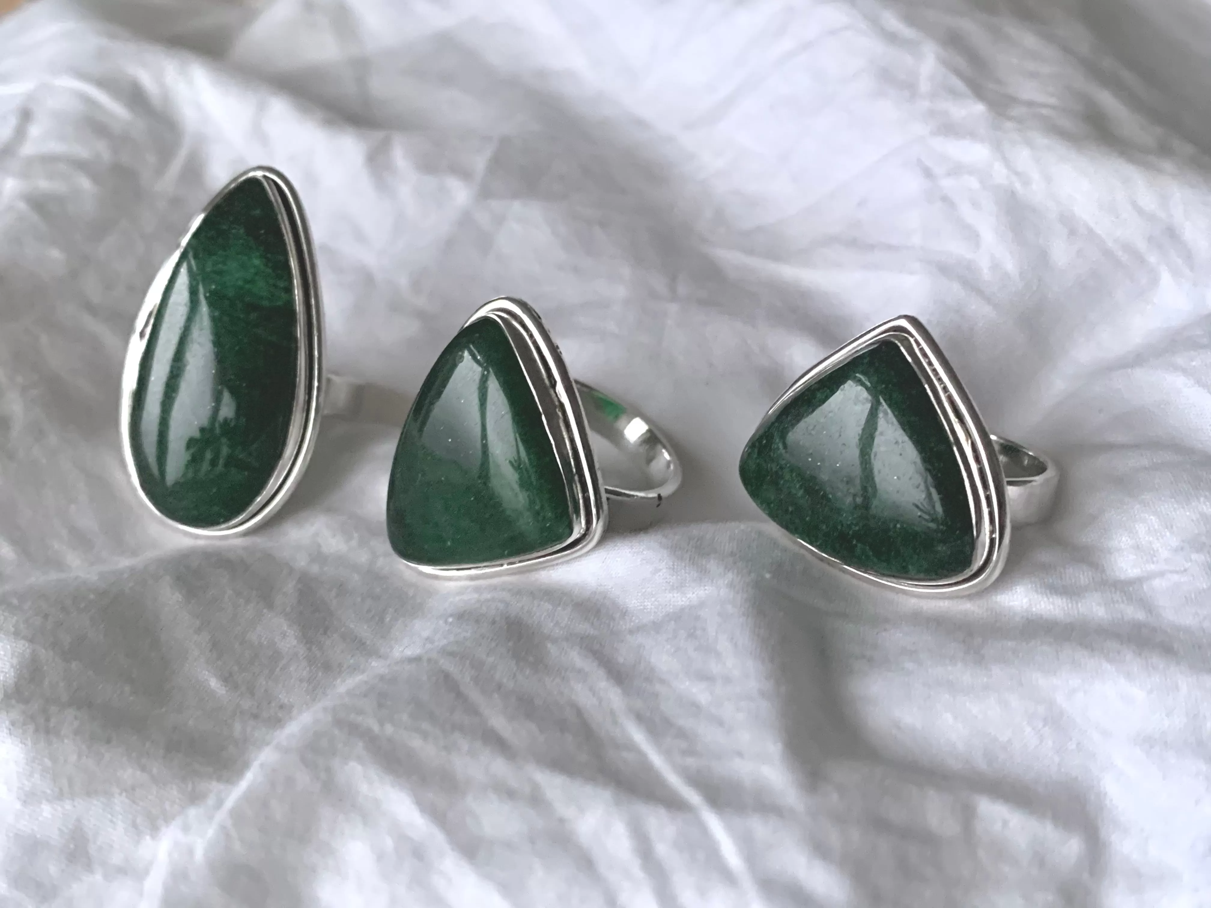 Green Aventurine Brea Rings - Mixed