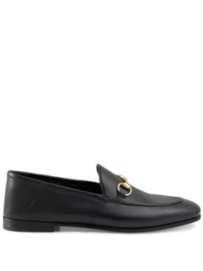 GUCCI black Brixton Horsebit leather loafers