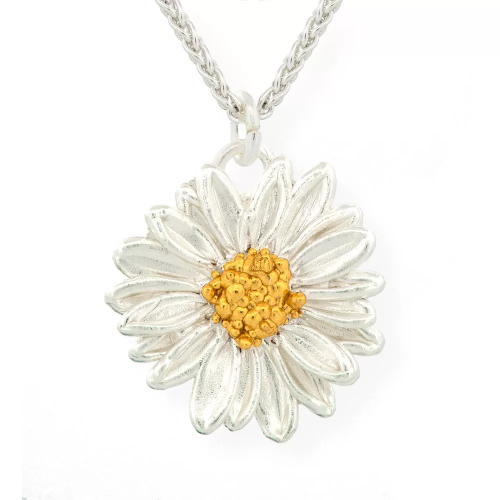 Handmade Gold Plated Silver Daisy Field Necklace