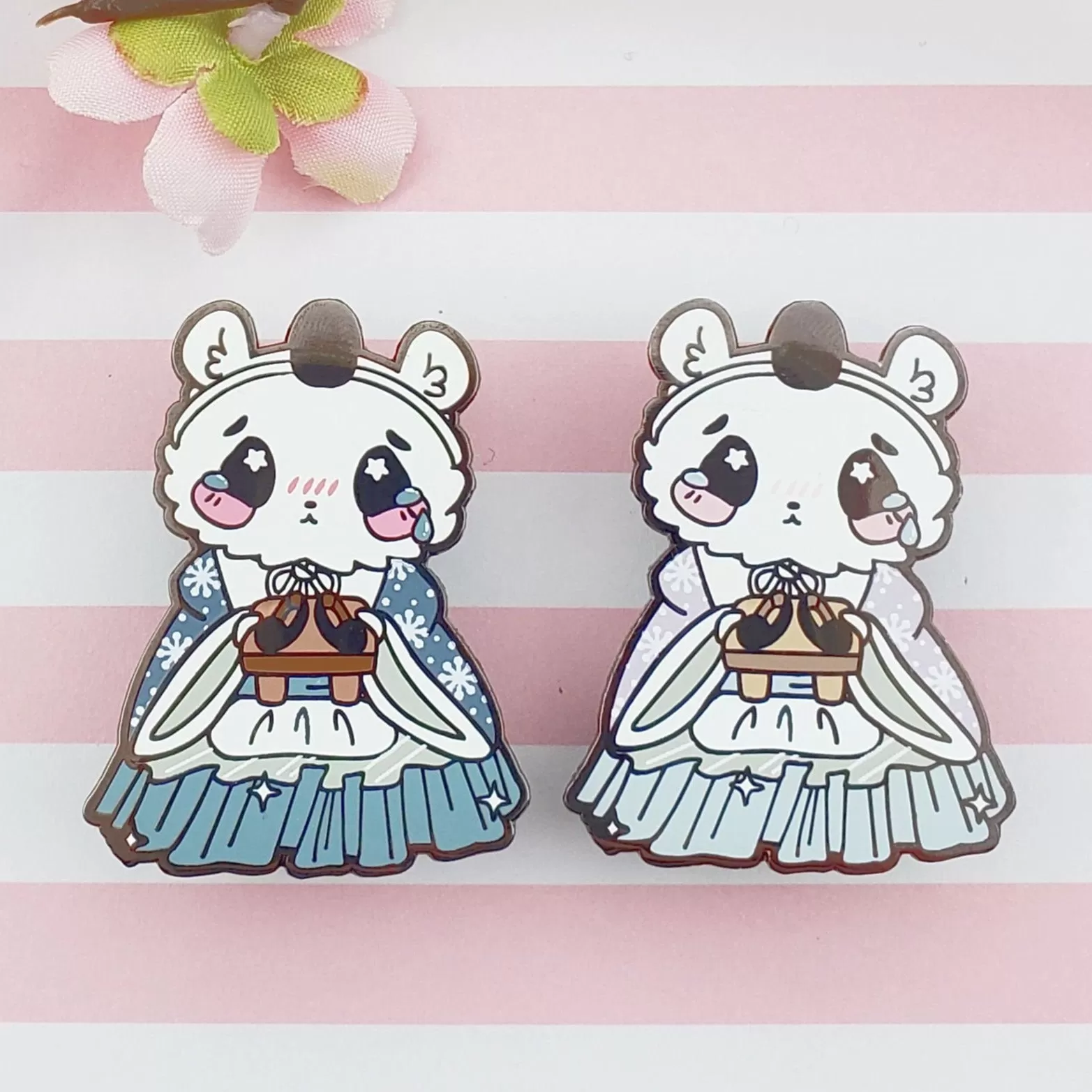 Helper Polar Bear: Girl's Day Animal Enamel Pins