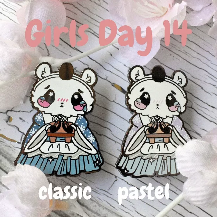 Helper Polar Bear: Girl's Day Animal Enamel Pins