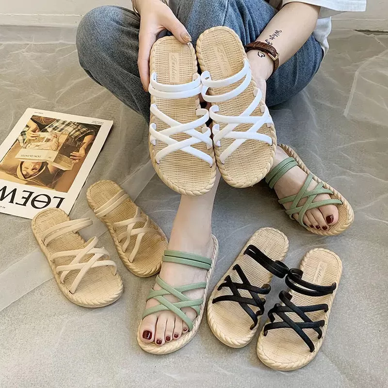 INSTOCK -  Fairy Wind Flat One Word Sandals