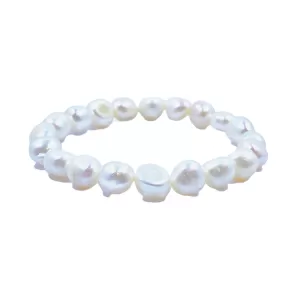 julia 9mm cultured freshwater baroque pearl white