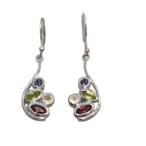 Kina Drop Earrings multi stone