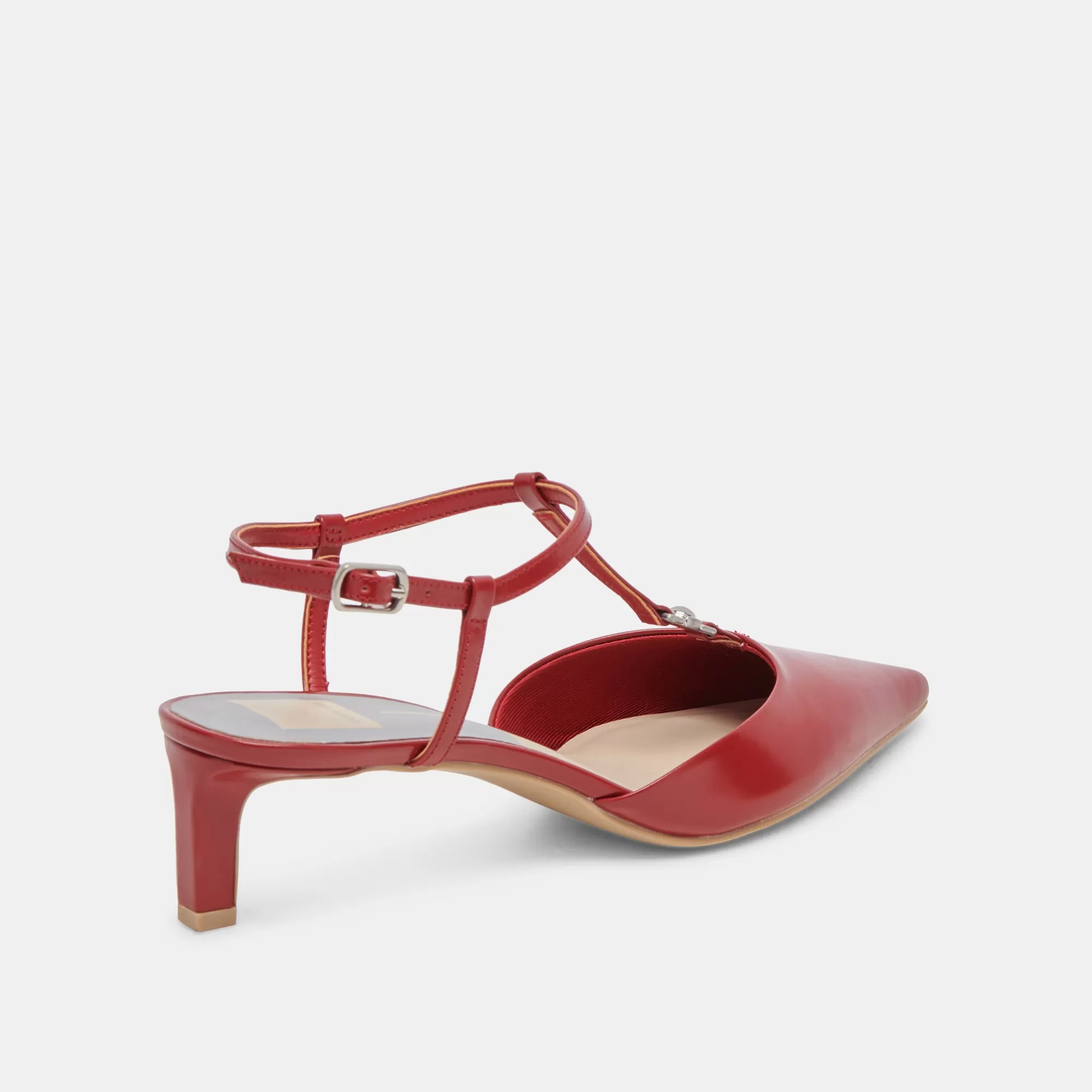 LAVON HEELS RED CRINKLE PATENT