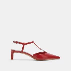 LAVON HEELS RED CRINKLE PATENT