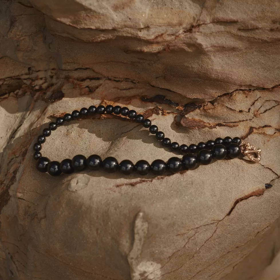 Luna / Necklace  / Black Onyx   Silver