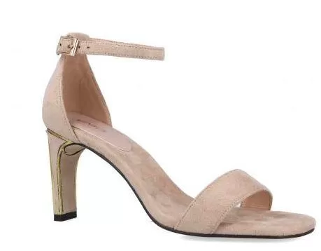 MENBUR Nude suede  Barely there Sandal