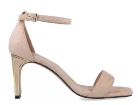 MENBUR Nude suede  Barely there Sandal