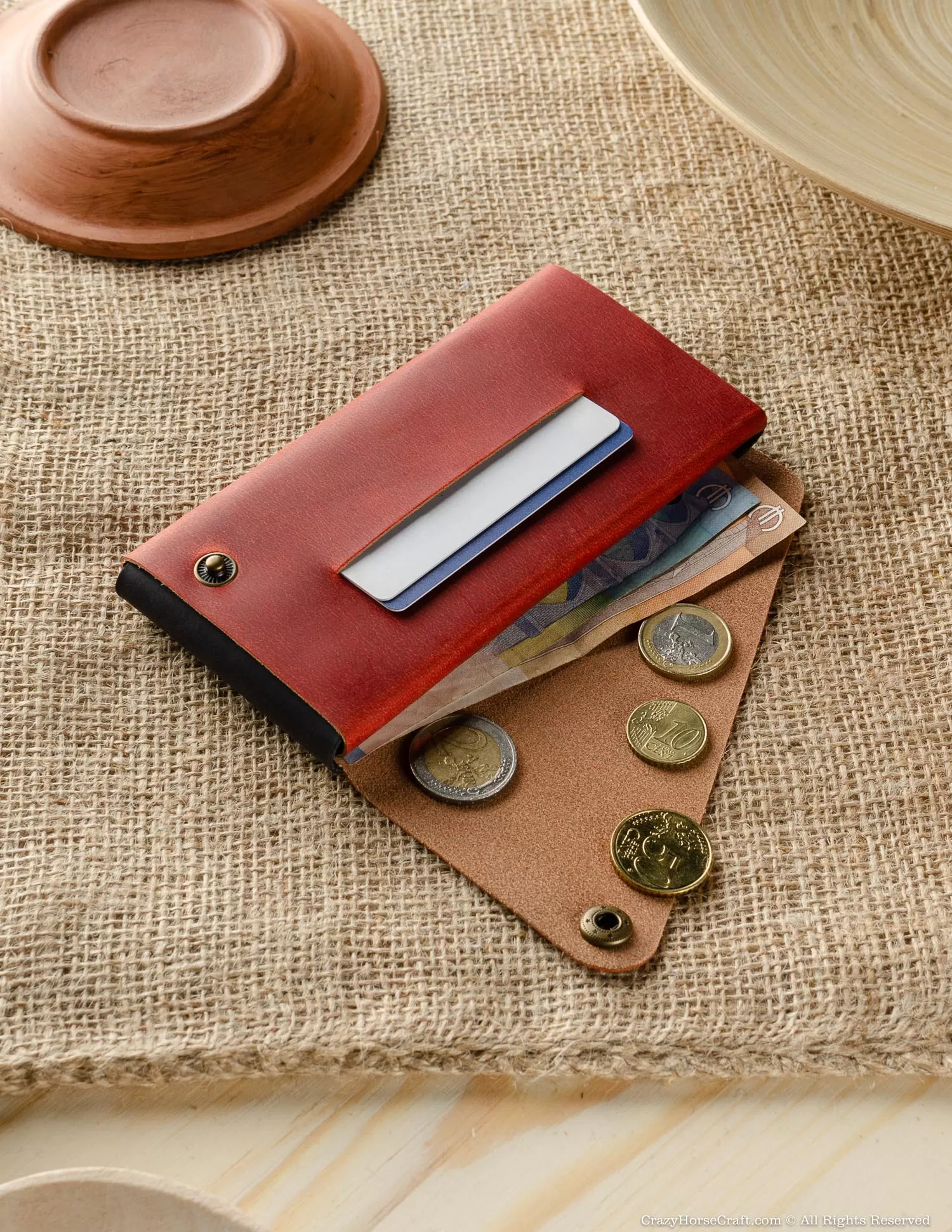 Minimalist Phone case / wallet | Fragola Red