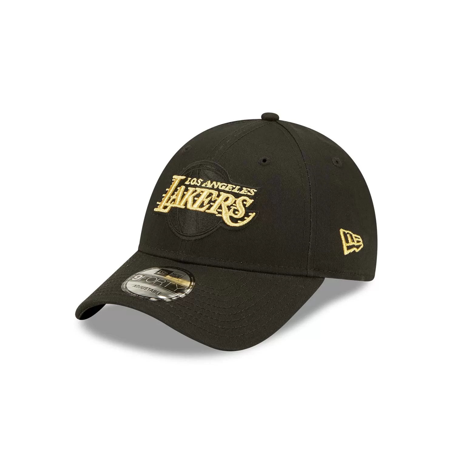 NEW ERA LA Lakers Metallic Black 9FORTY Adjustable Cap