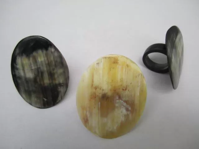 Oval Horn Rings Assorted