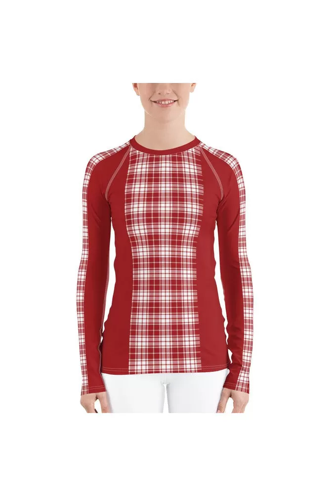 Plaid Close to the Vest Women's Rash Guard