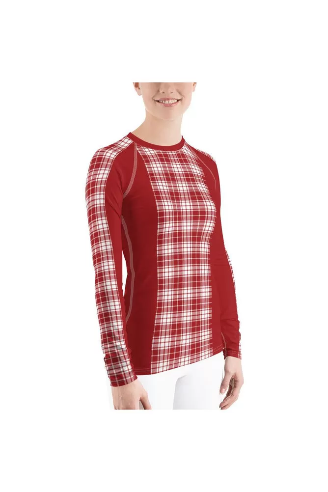 Plaid Close to the Vest Women's Rash Guard