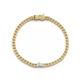 Posey Two-Tone Curb Chain Bracelet