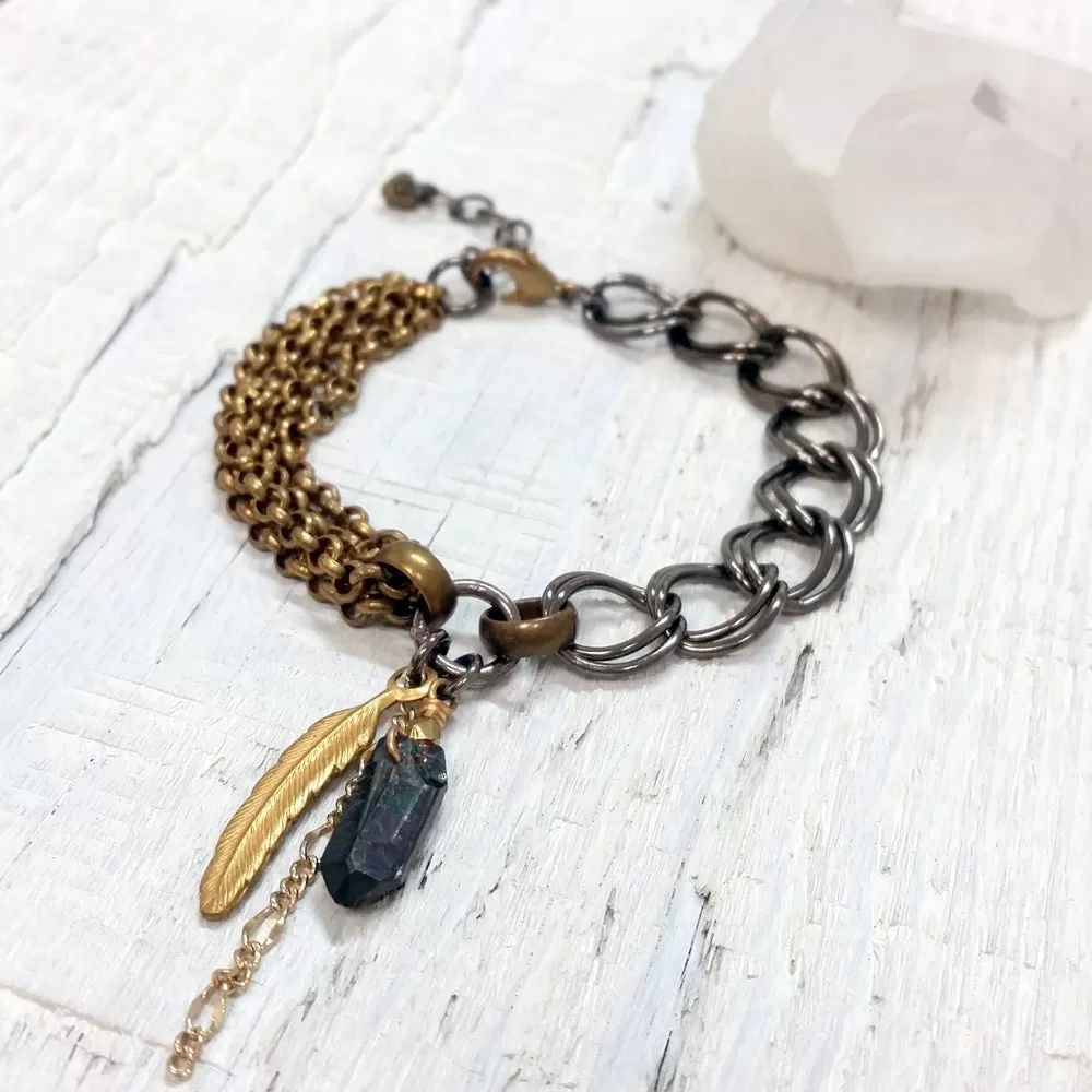 Quartz Feather Bohemian Bracelet - more colors available