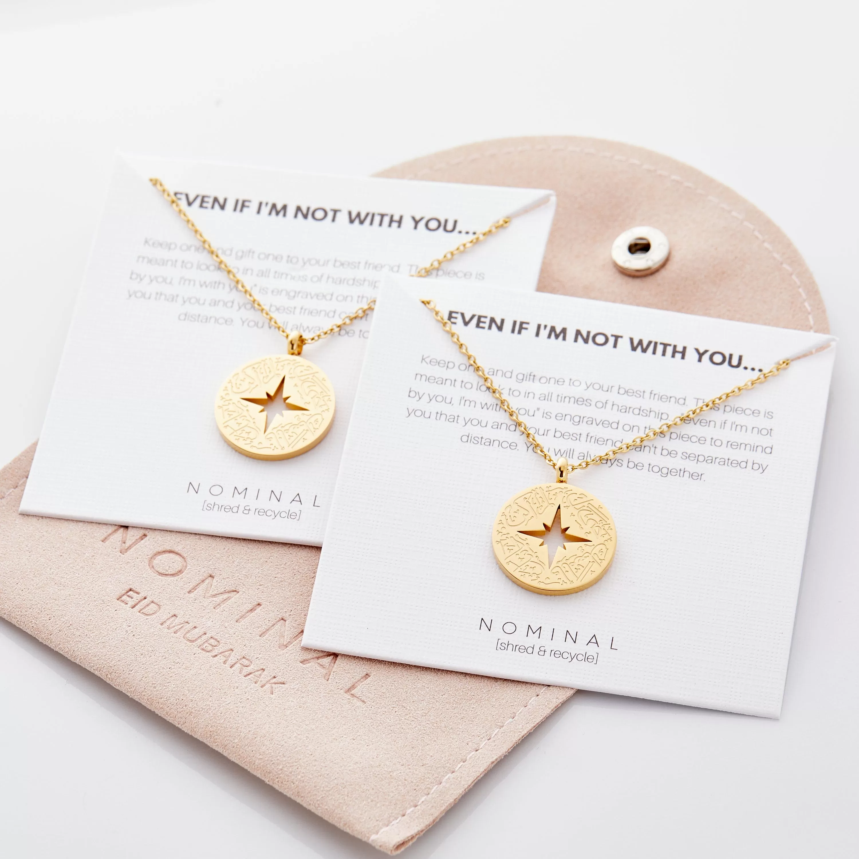 "I'm with you" Best Friend Necklace Set