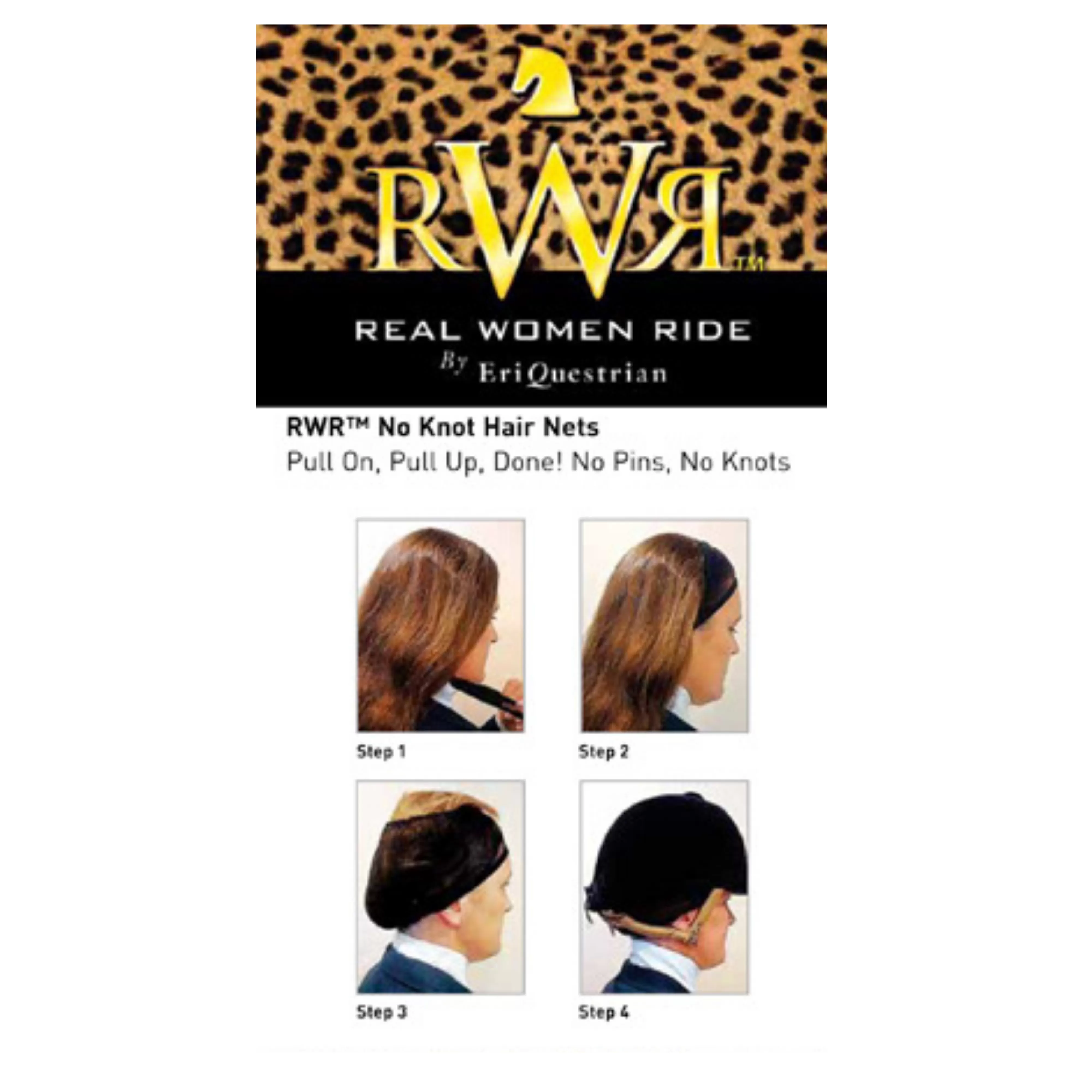 Real Women Ride No Knot Hair Net in Light Brown - One Size