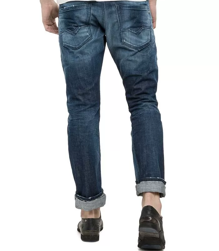 Replay Waitom Denim Zero Regular Fit Jeans - Medium Ice Blue Wash