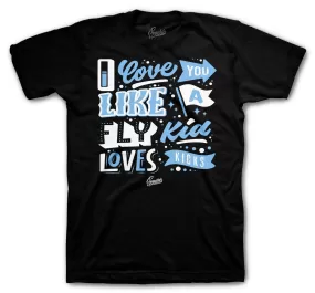 Retro 9 University Blue Shirt - Love Kicks - Black