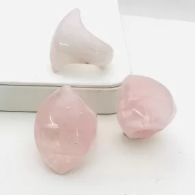 Rose Quartz Navette Ring