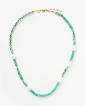 Satellite Pearl Beaded Short Necklace