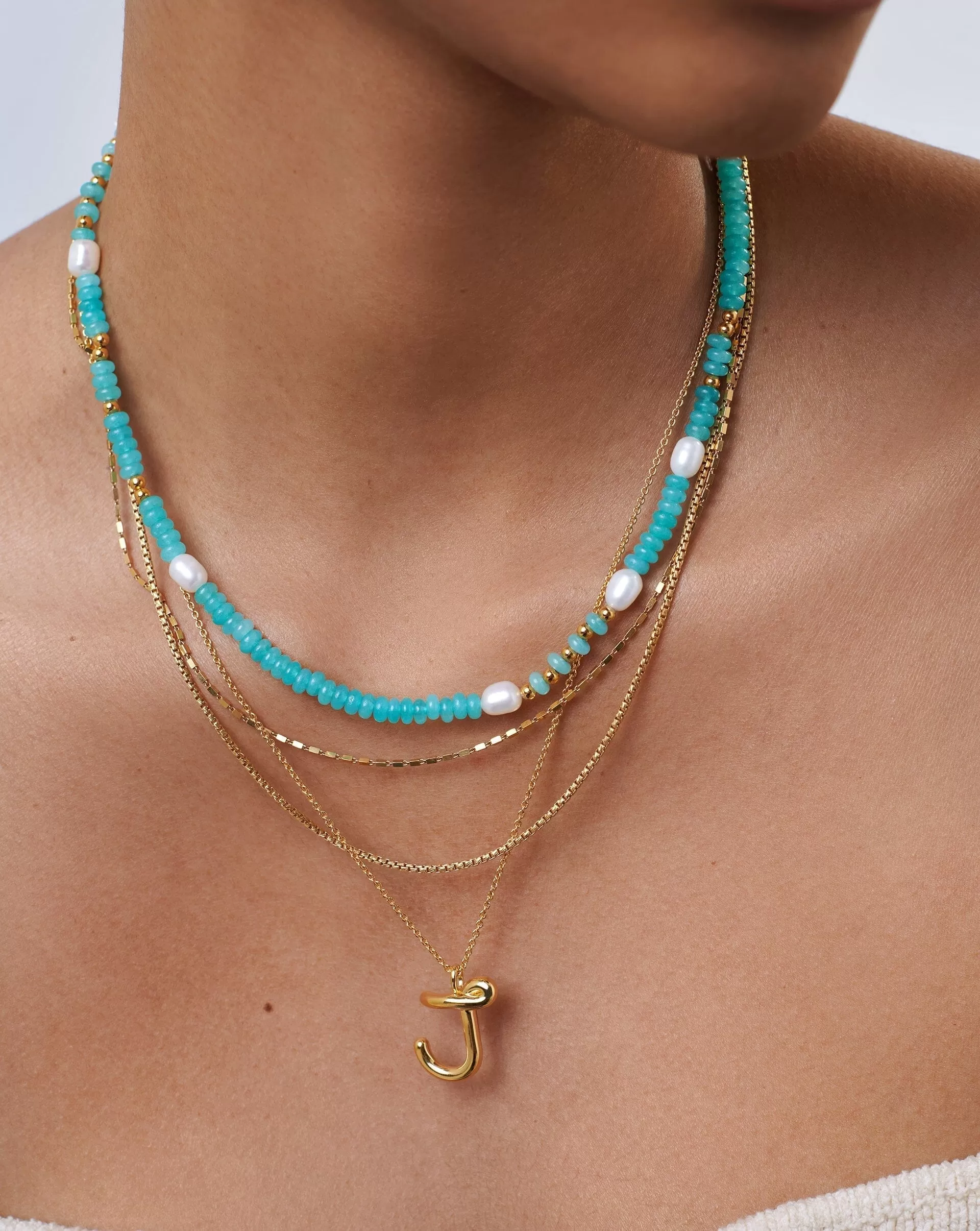 Satellite Pearl Beaded Short Necklace