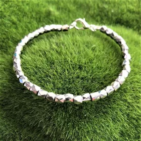 Silver Diamond Shaped Bracelet