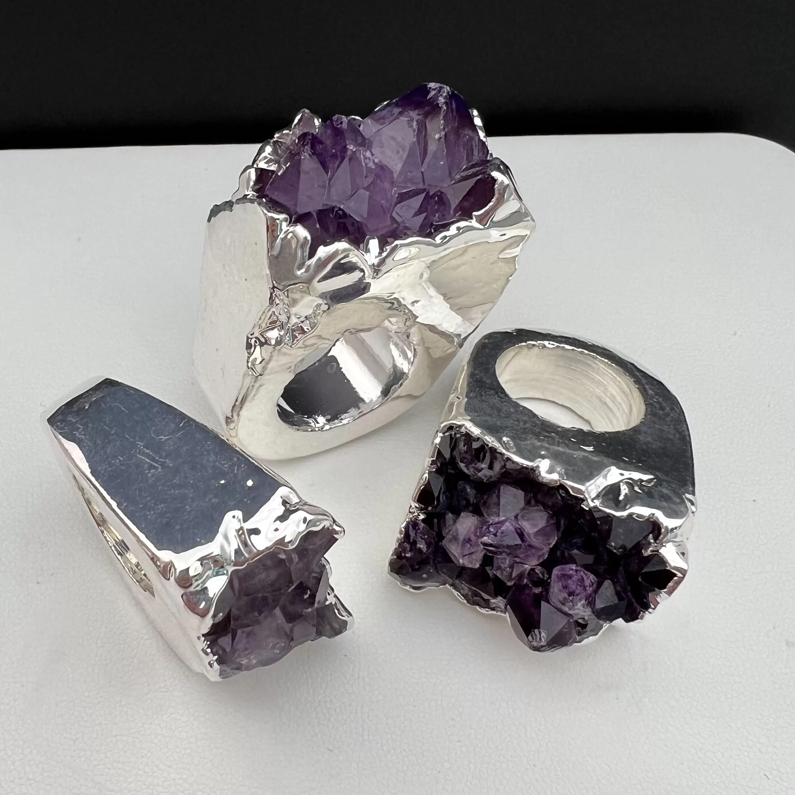 Silver Miley GemFire Ring - Amethyst