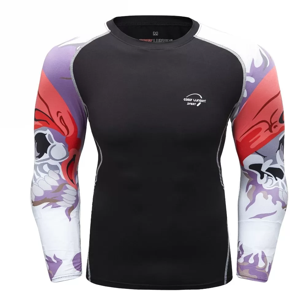 Skull Compression 'Hoist the Colors' Elite Long Sleeve Rashguard