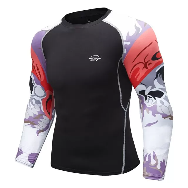 Skull Compression 'Hoist the Colors' Elite Long Sleeve Rashguard