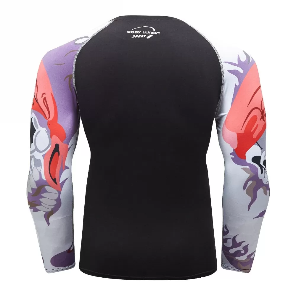 Skull Compression 'Hoist the Colors' Elite Long Sleeve Rashguard