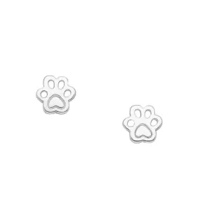 Sterling Silver Paw Earrings Baby Children Earrings