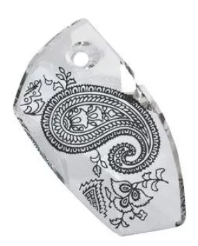 Swarovski 40mm Avant-Guard Pendant - Crystal Paisley (1pc)