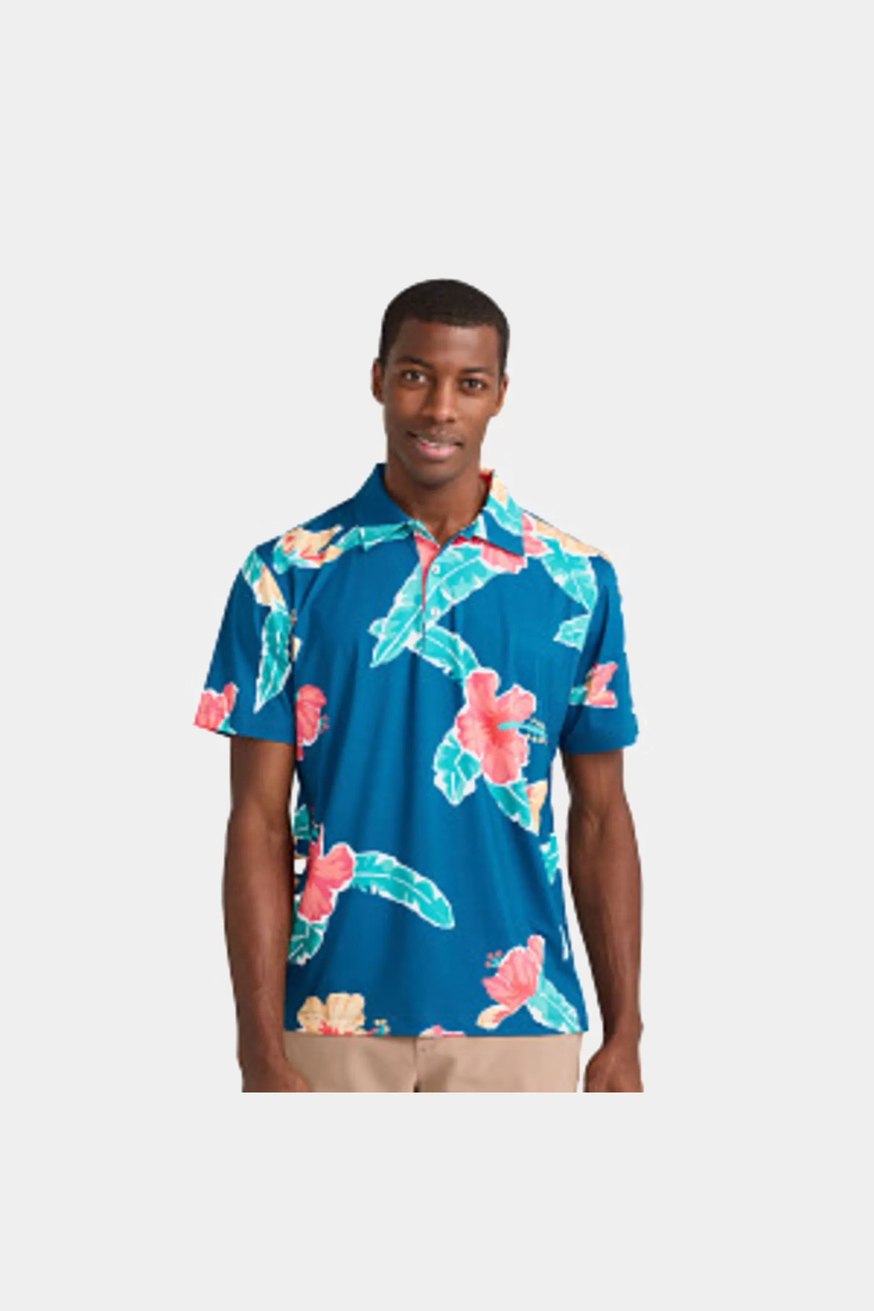 The Floral Reef Performance Polo