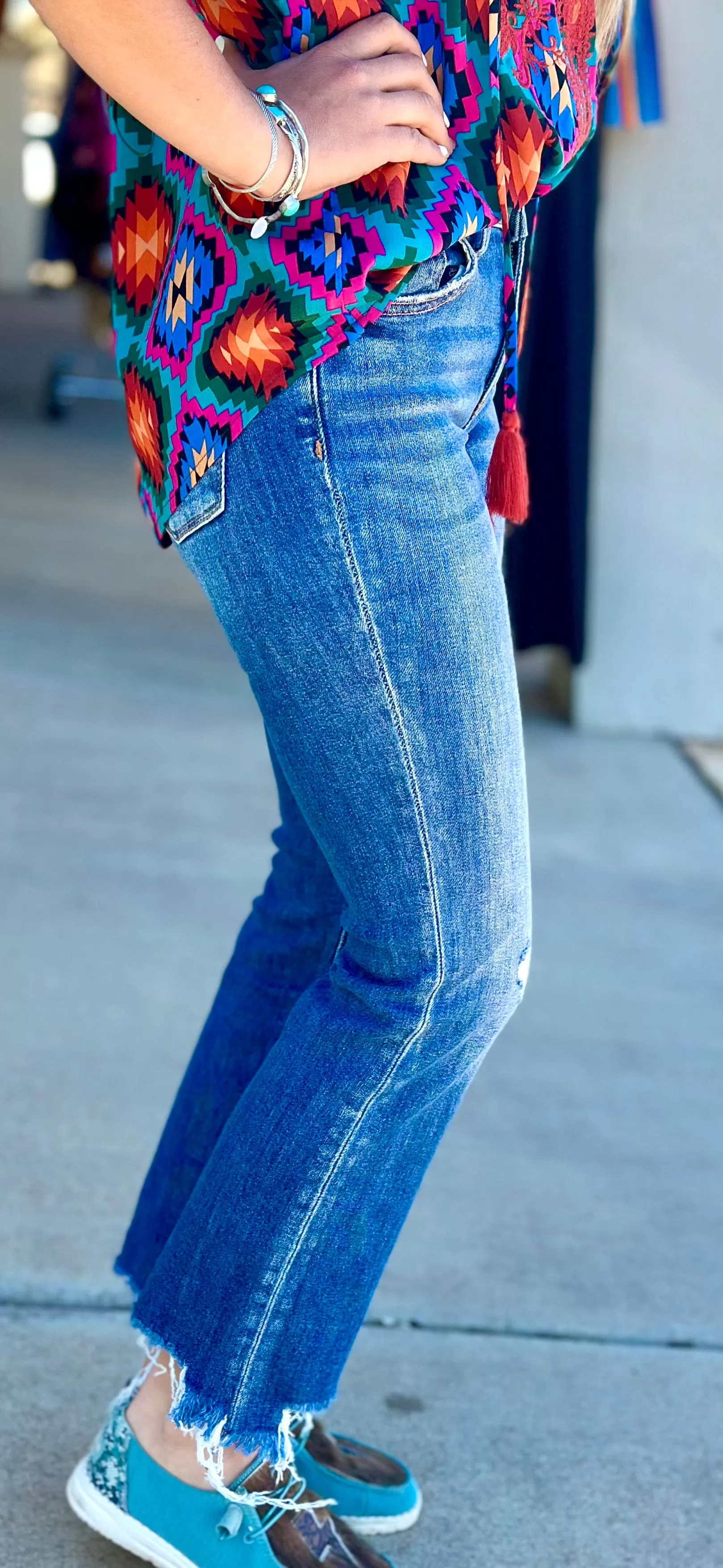 The Vervet Ankle Crop Bootcut Denim