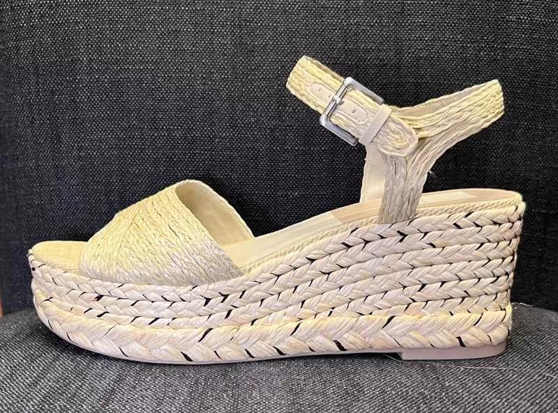 TIAGO WEDGES LT NATURAL RAFFIA - re:vita