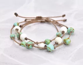 Turquoise Jasper & Lemon Chrysoprase Bracelets