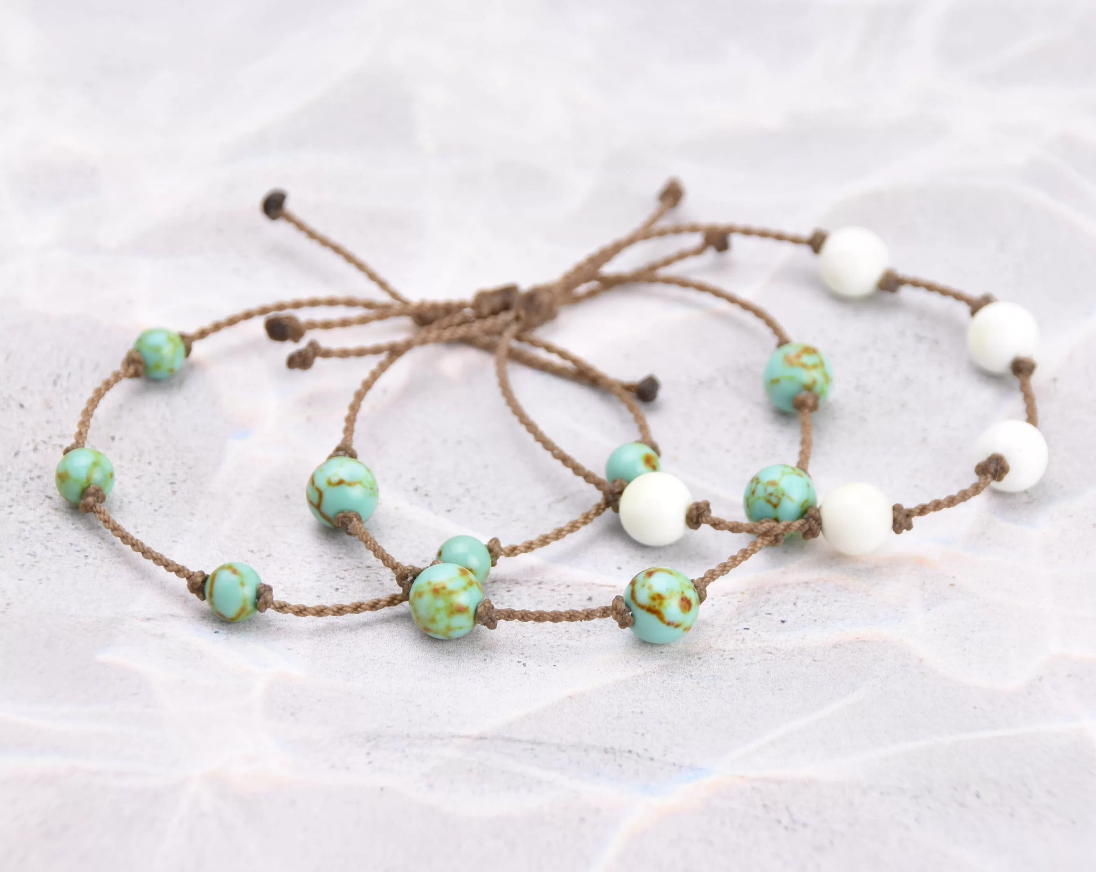 Turquoise Jasper & Lemon Chrysoprase Bracelets