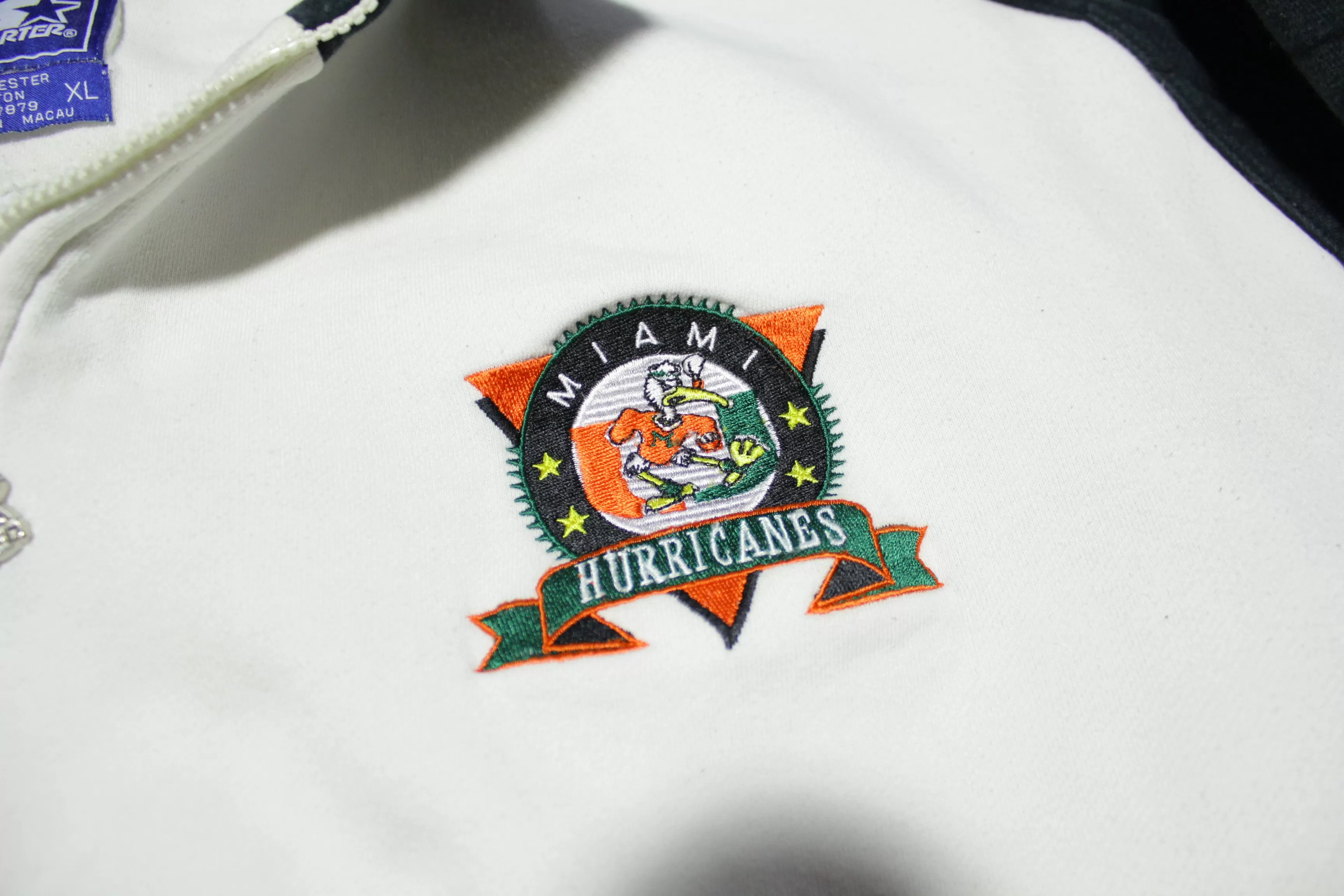 University of Miami Hurricanes Vintage 90's Starter Quarter Zip Pullover Sweatshirt