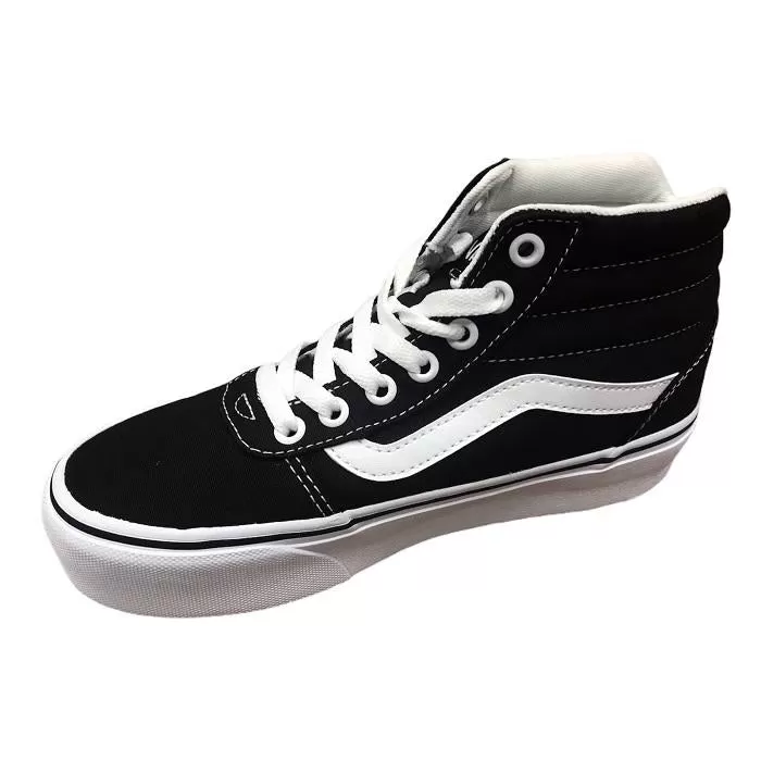 Vans women's sneakers shoe with Ward Hi wedge in canvas VN0A4BUC1WX1 black white