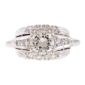 Vintage Diamond Engagement Ring, RBC 0.70ct.