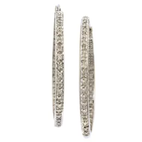 Vintage Diamond Hoop Earrings