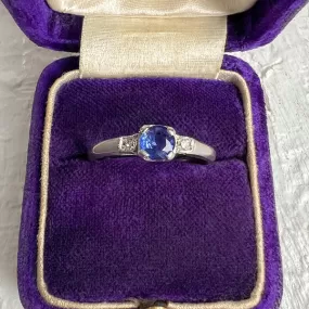 Vintage Sapphire & Diamond Ring